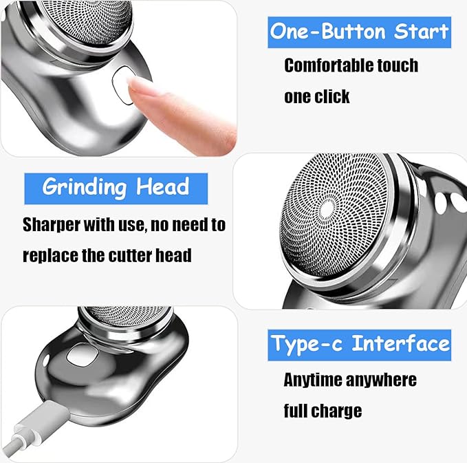 Mini-Shave Portable Electric Shaver🎯, 2026 New Upgrade💥 Mini Electric Razor Shavers for Men😎