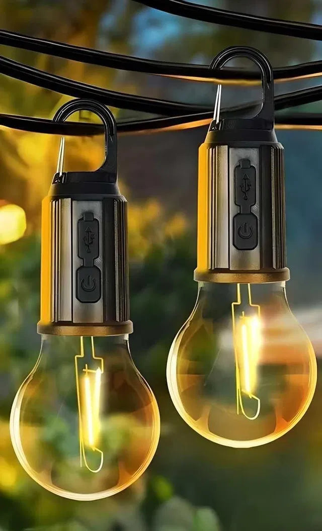 Decorative Hanging Bulb 💡 with 3 💥Modes Tent Lamp 🛋️ for Camping Pac of 2